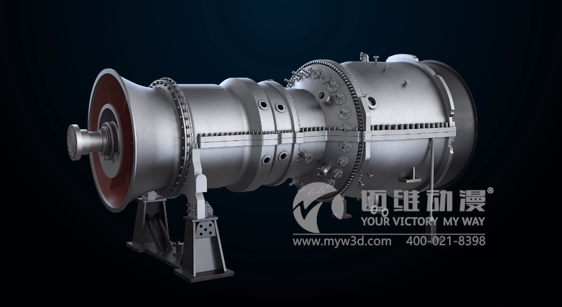 當(dāng)燃?xì)廨啓C(jī)三維動(dòng)畫(huà)葉輪轉(zhuǎn)動(dòng)時(shí)，它所展現(xiàn)的營(yíng)銷(xiāo)價(jià)值可想而知！(圖1)