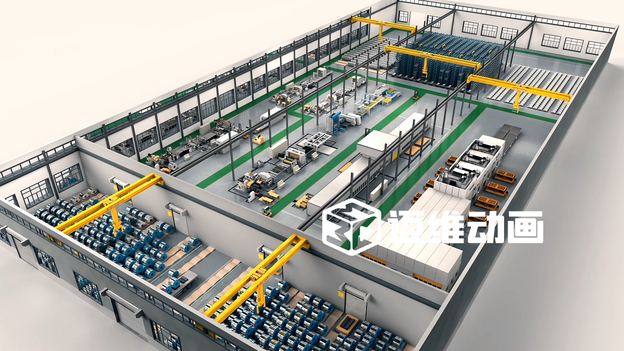 卷板線生產(chǎn)線三維動(dòng)畫(圖1) 卷板線生產(chǎn)線三維動(dòng)畫(圖1)