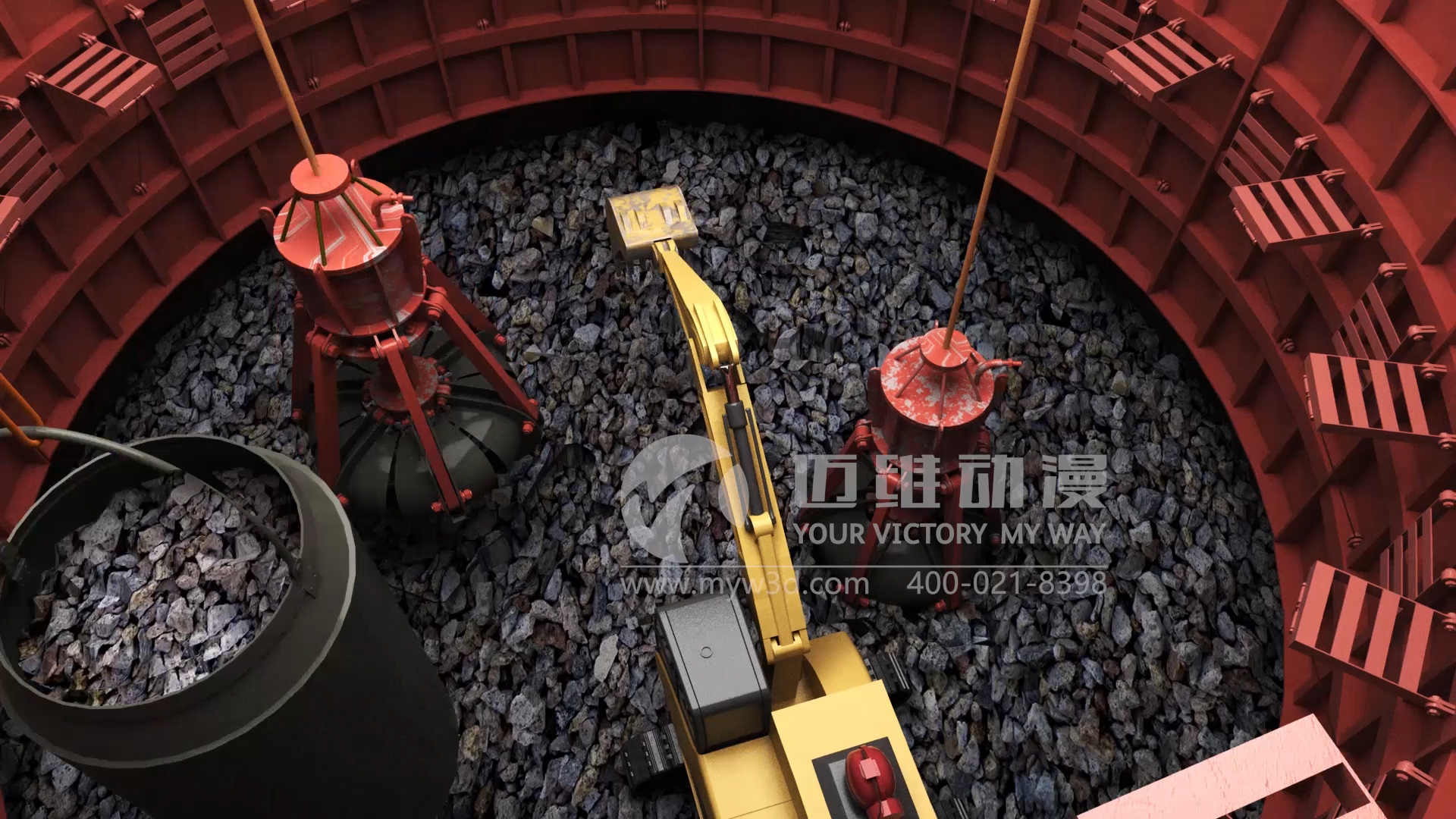 一分鐘帶你了解工程施工三維動畫在展示礦井施工工藝方面的亮點與優(yōu)勢！(圖1)