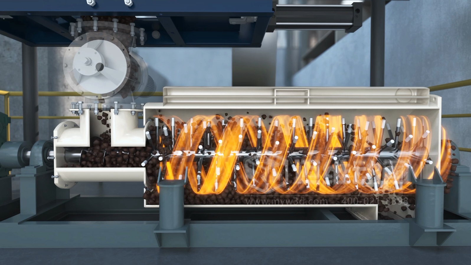 客戶總說 "太專業(yè)聽不懂"？三維動(dòng)畫讓淤泥干化技術(shù)秒變 "可視化爆款"！(圖1)