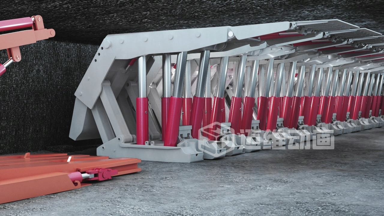 煤礦井下支架拆裝難題？三維動(dòng)畫(huà)全解析！礦山機(jī)械可視化方案讓工業(yè)流程 “透明化”(圖1)