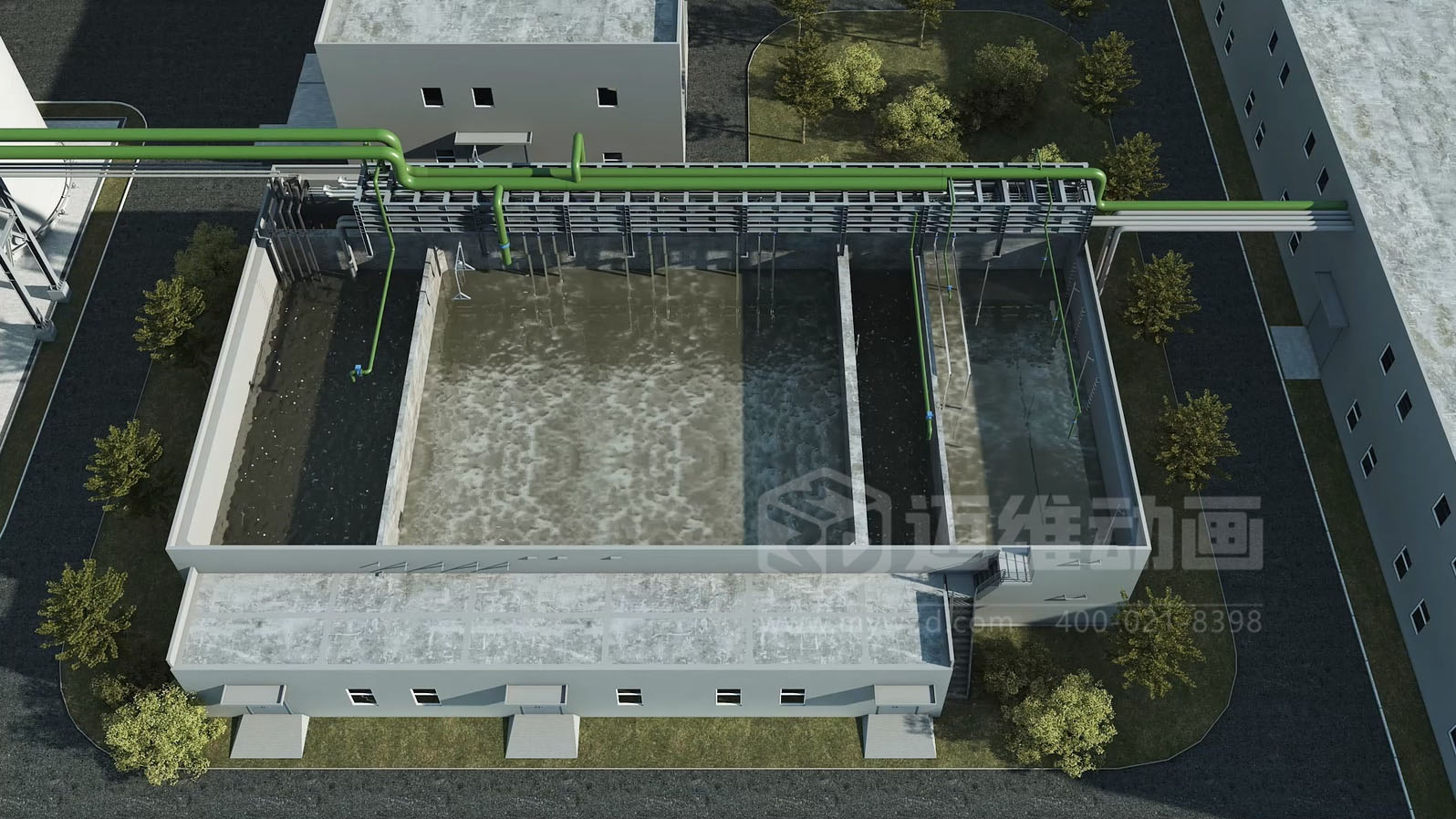 滲濾液處理工藝三維動畫(圖3) 滲濾液處理工藝三維動畫(圖3)