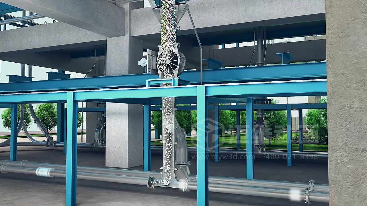 粉粒體物料處理系統(tǒng)三維動畫(圖8) 粉粒體物料處理系統(tǒng)三維動畫(圖8)