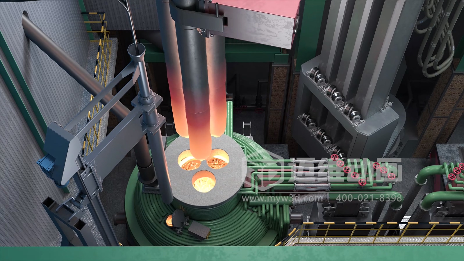 鋼包爐外精煉生產(chǎn)工藝流程三維動畫展示(圖8)