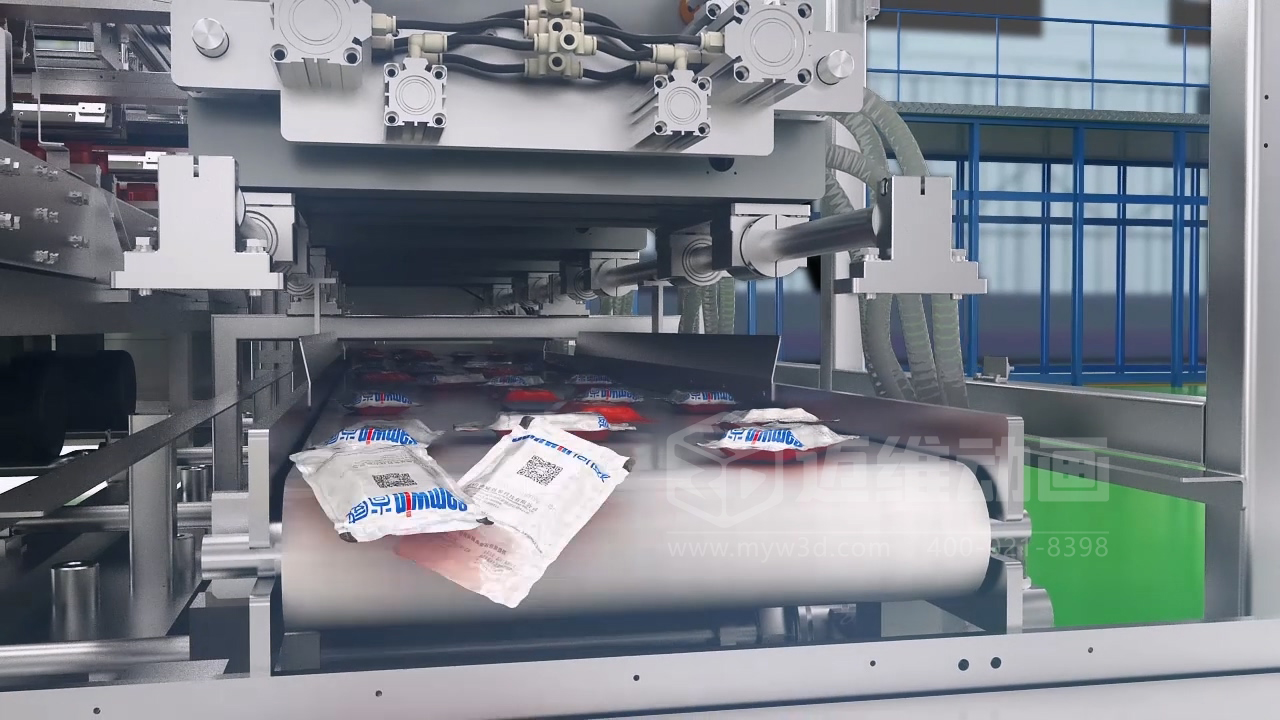 小魚干包裝自動化生產(chǎn)線三維動畫展示行業(yè)解決方案(圖9)