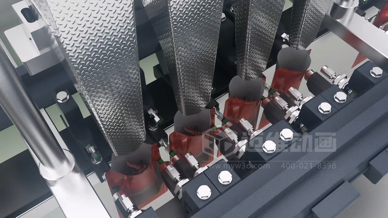 小魚干包裝自動化生產(chǎn)線三維動畫展示行業(yè)解決方案(圖10)