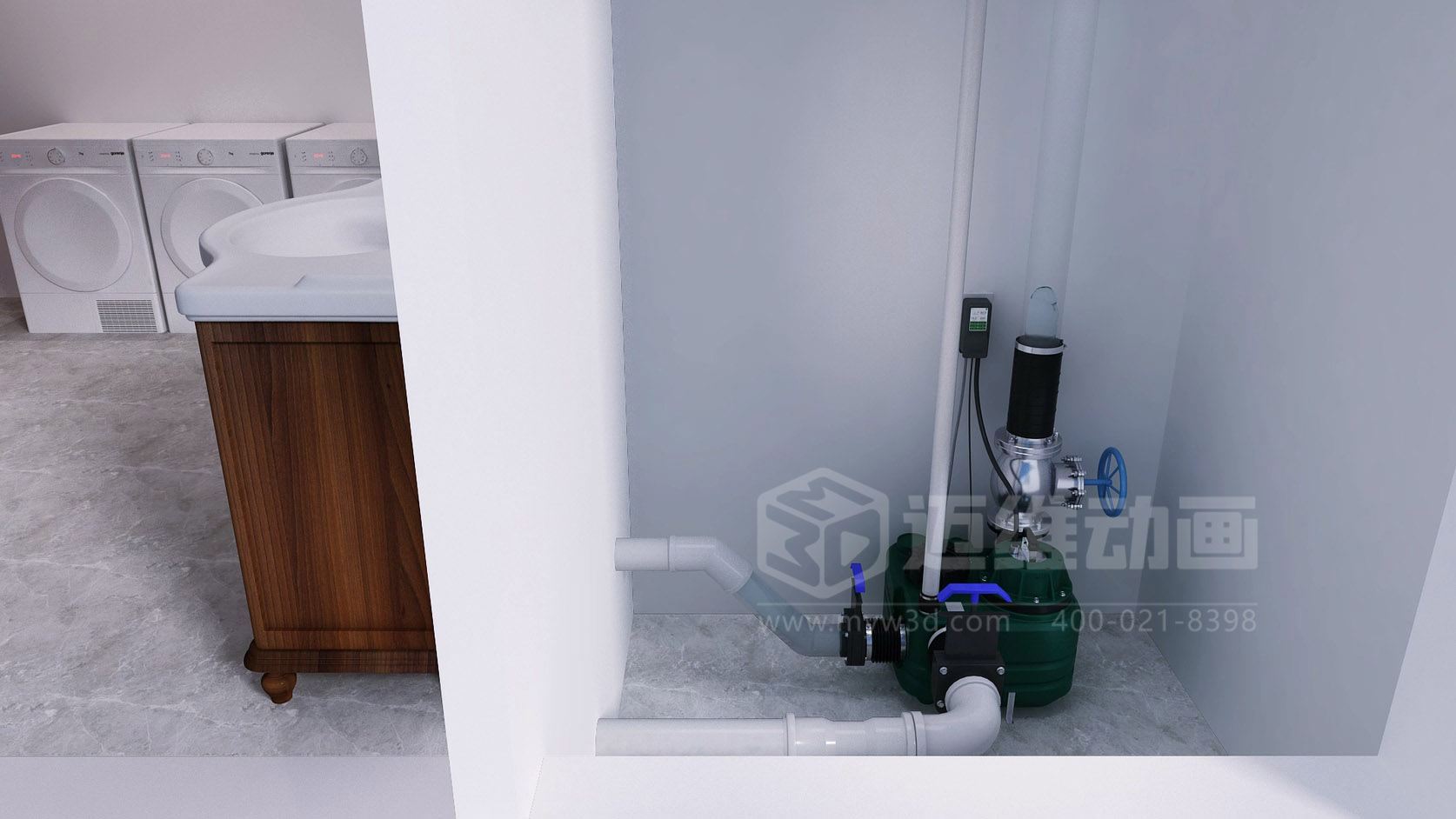 外置式污水提升泵站三維動(dòng)畫(圖2)